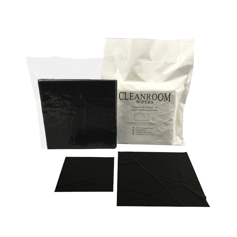 Black Polyester Cleanroom Wiper